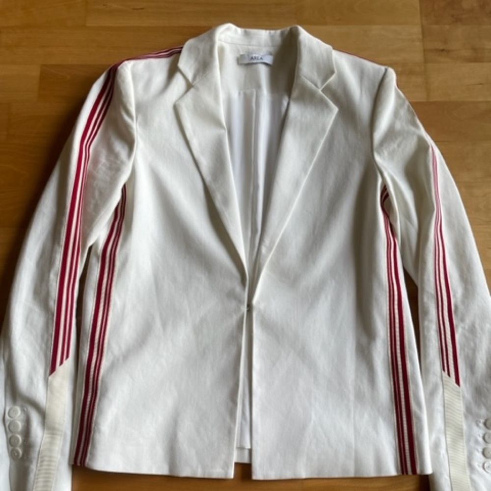 AREA white blazer